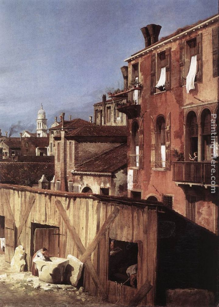 The Stonemason's Yard (detail) painting - Canaletto The Stonemason's Yard (detail) art painting